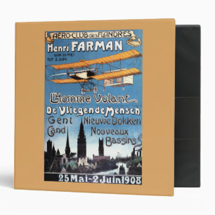 Henry Farman Flies the Flying Man Promo Poster Binder