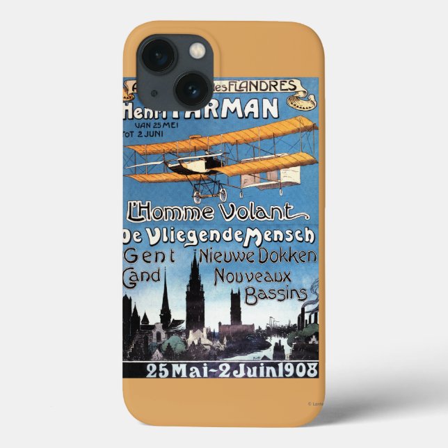 Henry Farman Flies the Flying Man Promo Poster Case-Mate iPhone Case (Back)