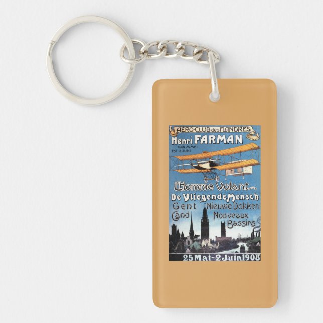 Henry Farman Flies the Flying Man Promo Poster Keychain (Front)