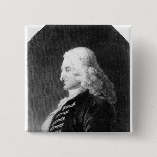 Henry Fielding engraved by Samuel Freeman 2 Inch Square Button