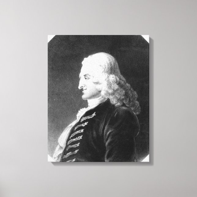 Henry Fielding  engraved by Samuel Freeman Canvas Print (Front)