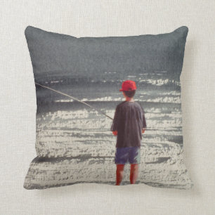 Henry Fishing Alps 1990 Throw Pillow