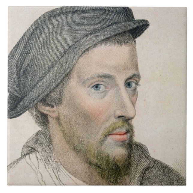 Henry Howard, Earl of Surrey (c.1517-47) engraved Tile (Front)