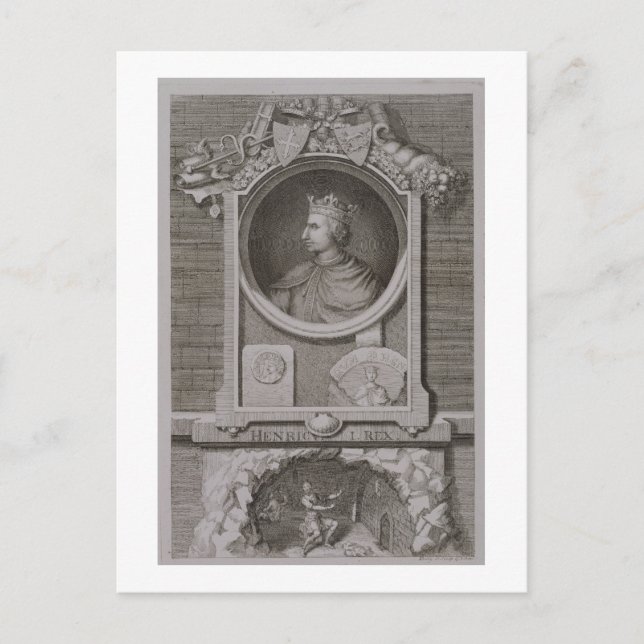 Henry I (1068-1135) King of England from 1100, eng Postcard (Front)