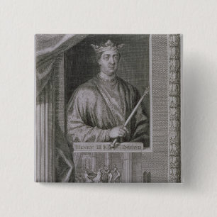 Henry II (1133-89) King of England from 1154, from 2 Inch Square Button
