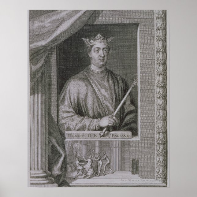 Henry II (1133-89) King of England from 1154, from Poster (Front)