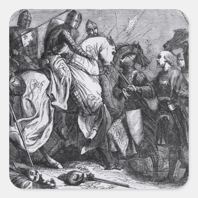 Henry III  at the Battle of Lewes, 14th May 1264 Square Sticker (Front)