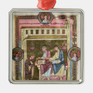 Henry III  with the Apostles Simon and Jude Metal Ornament