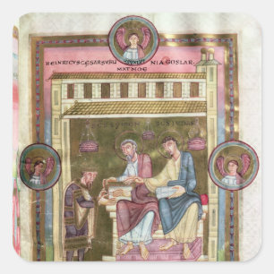 Henry III with the Apostles Simon and Jude Square Sticker