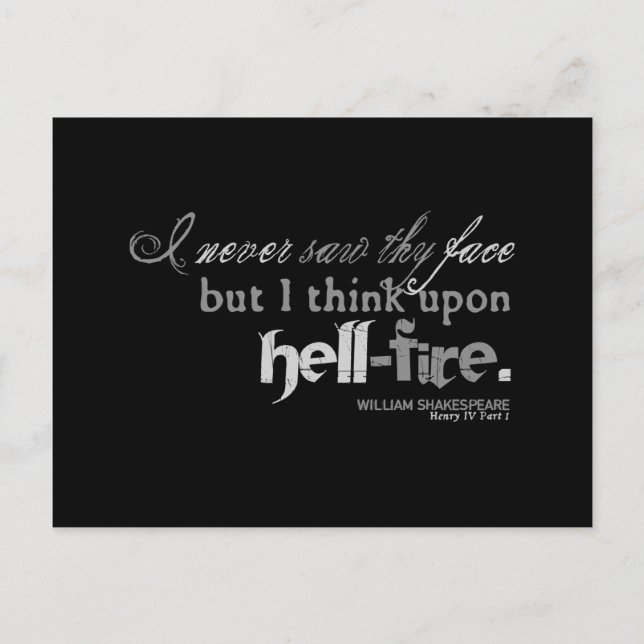 Henry IV "hell-fire" Insult (B&W version) Postcard (Front)