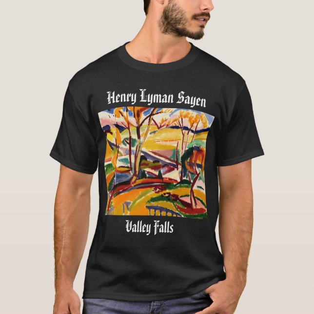 Henry Lyman Sayen Valley Falls Painting T-Shirt (Front)