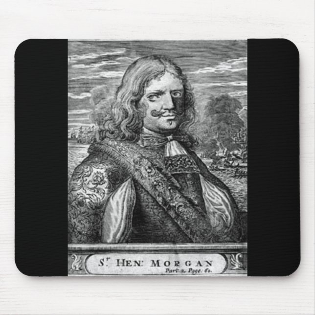 Henry Morgan Pirate Portrait Mouse Pad (Front)