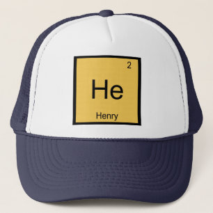 Henry Name Chemistry Element Periodic Table Trucker Hat