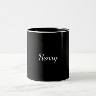 Henry Name typography Personalized Gift Two-Tone Coffee Mug