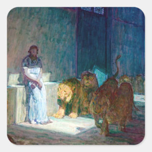 Henry Ossawa Tanner Daniel in the Lions' Den Square Sticker