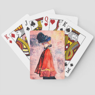 Henry Somm – Elegant In Red Cape Playing Cards