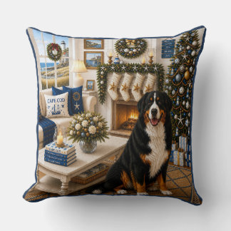 Henry, The Bernie’s Mountain Dog Throw Pillow