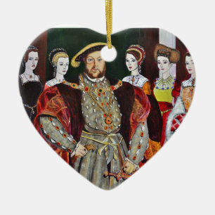 Henry The Eighth and His Six Wives Ceramic Ornament