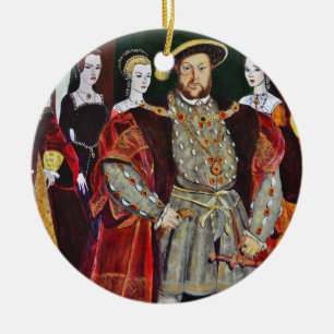 Henry The Eighth and His Six Wives Ceramic Ornament