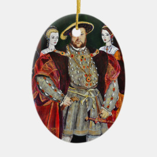 Henry The Eighth and His Six Wives Ceramic Ornament