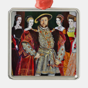 Henry The Eighth and His Six Wives Metal Ornament