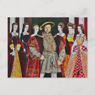 Henry The Eighth and His Six Wives Postcard
