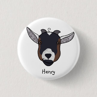 Henry the Goat Badge 1 Inch Round Button