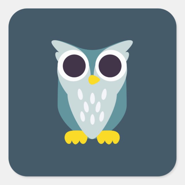 Henry the Owl Square Sticker (Front)