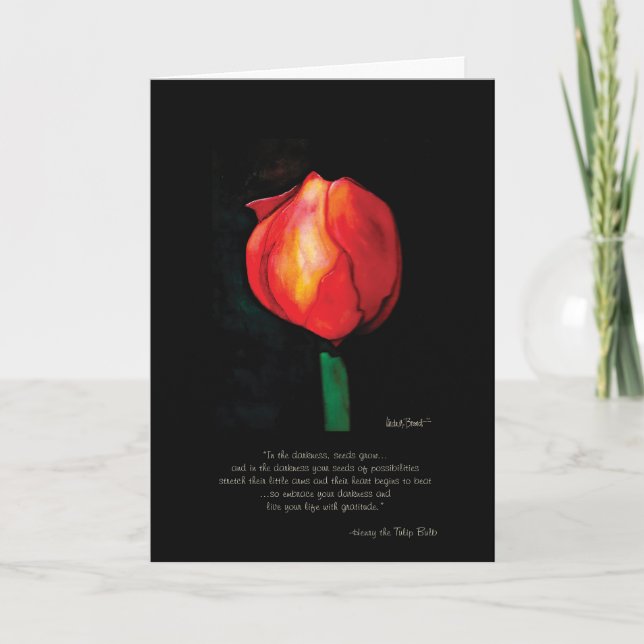 Henry the Tulip Bulb Greeting Card (Front)