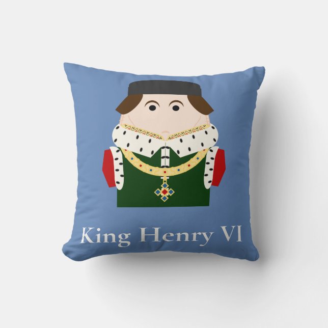 Henry VI, Lancastrian King of England Throw Pillow (Front)