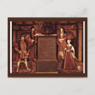 Henry Vii, Elizabeth Of York, Henry Viii And Jane Postcard