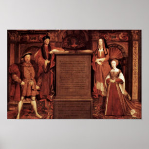 Henry Vii, Elizabeth Of York, Henry Viii And Jane Poster