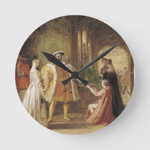 Henry VIII and Anne Boleyn Round Clock