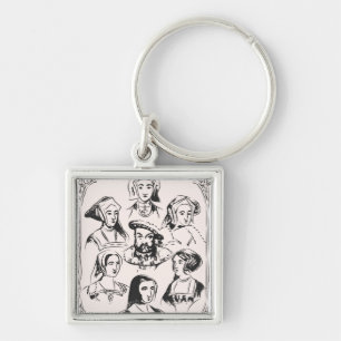 Henry VIII and wives Keychain