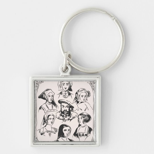 Henry VIII and wives Keychain (Front)