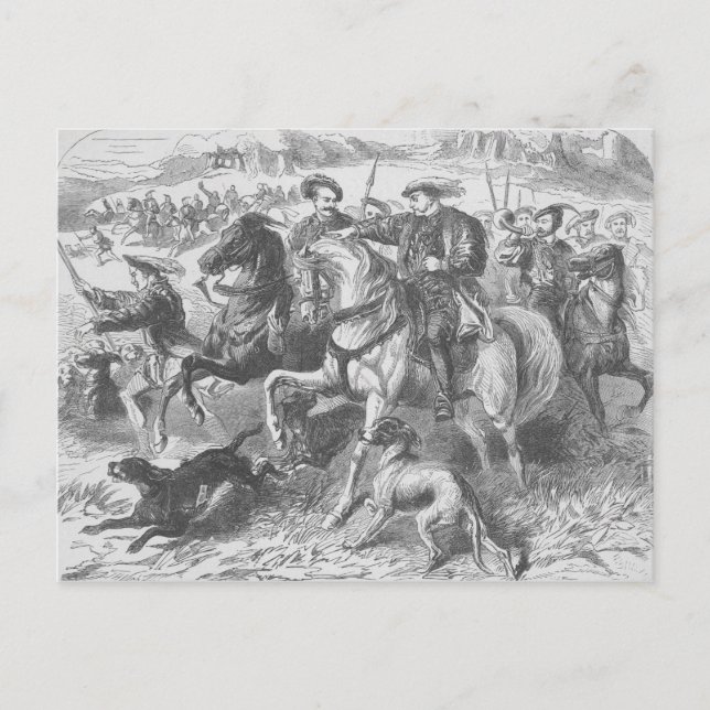Henry VIII at the Royal Hunt in Epping Forest Postcard (Front)