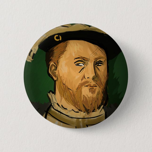 Henry VIII Badge 2 Inch Round Button (Front)