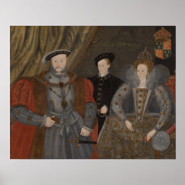 Henry VIII, Elizabeth I, and Edward VI Poster (Front)