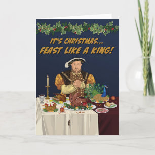 Henry VIII Fête Comme Une Carte De Noël Roi