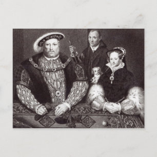 Henry VIII, his daughter Queen Mary Postcard