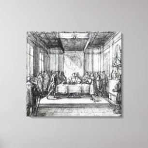 Henry VIII in his privy chamber Canvas Print