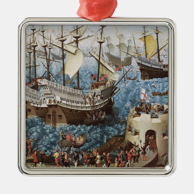 Henry VIII  on Board the Henry Grace a Dieu Metal Ornament (Front)