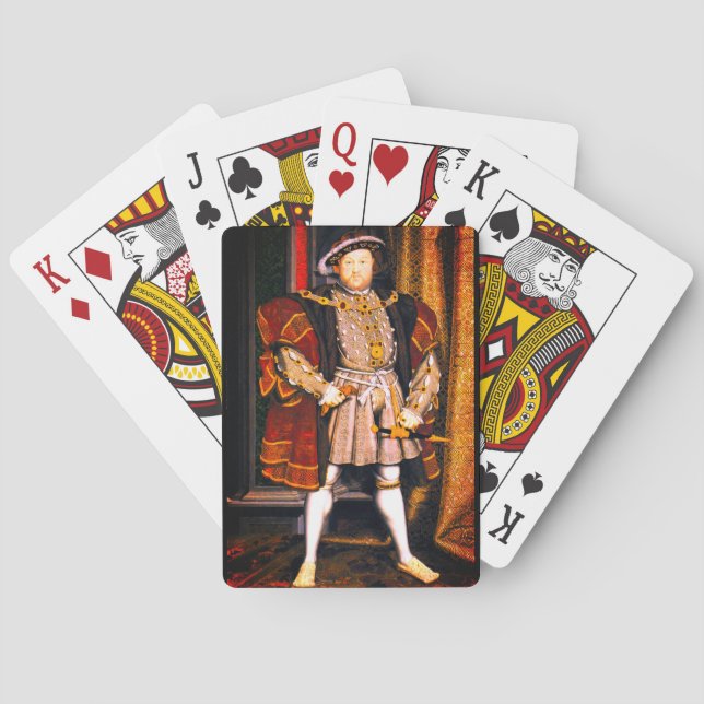 Henry VIII Tudors History King England six Wives  Playing Cards (Back)