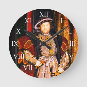 Henry VIII Tudors History King England six Wives   Round Clock