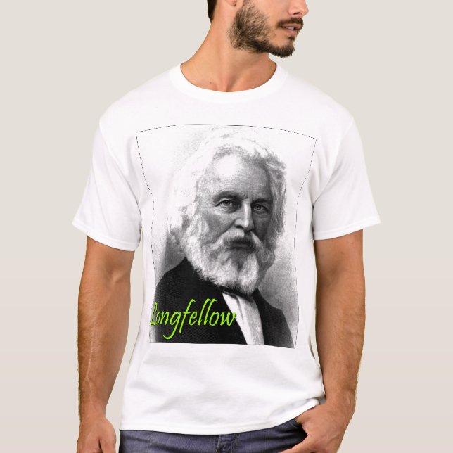 Henry Wadsworth Longfellow Etching T-Shirt (Front)