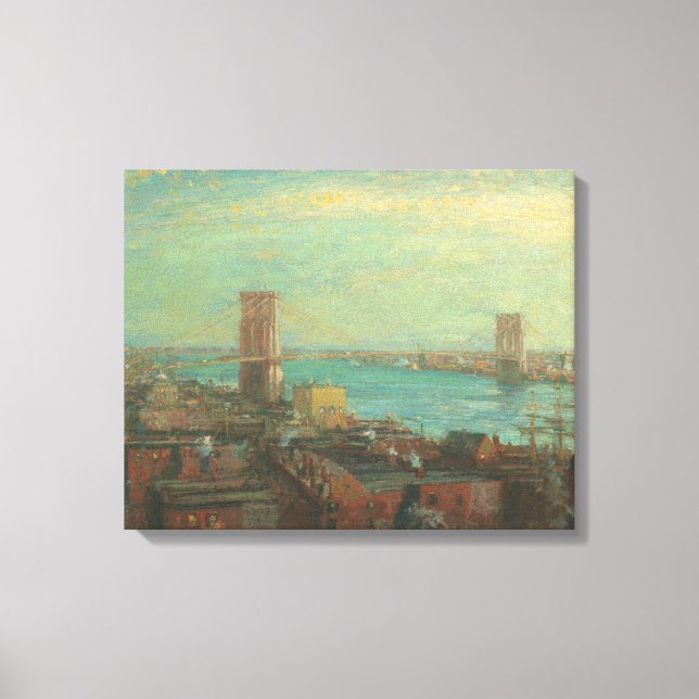 Henry Ward Ranger - Brooklyn Bridge Canvas Print (Front)