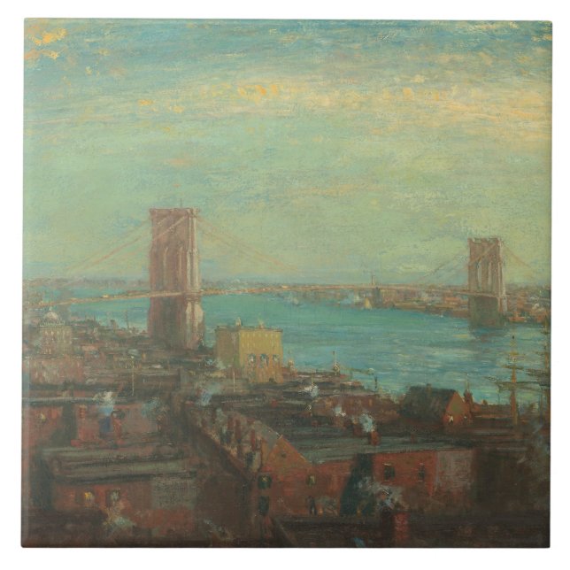 Henry Ward Ranger - Brooklyn Bridge Tile (Front)