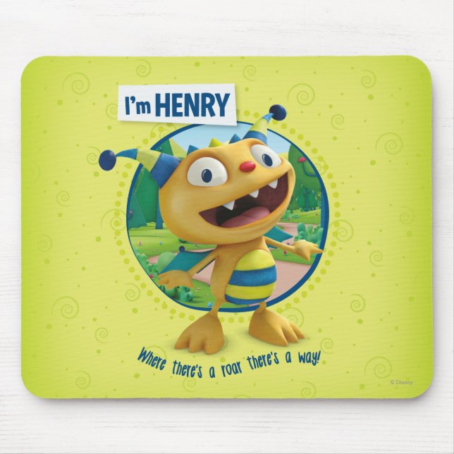 Henry - Where there's a roar there's a way! Mouse Pad (Front)