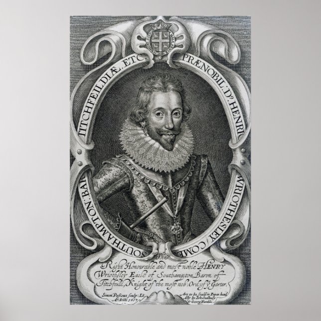 Henry Wriothesley, 3rd Earl of Southampton, 1617 Poster (Front)