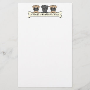Henry's Dreamland Pugs Stationery